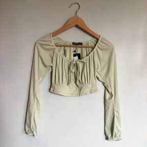 NWT Nasty Gal Cropped Long Sleeve